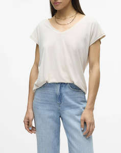 VERO MODA VMFILLI SS V-NECK TEE GA NOOS